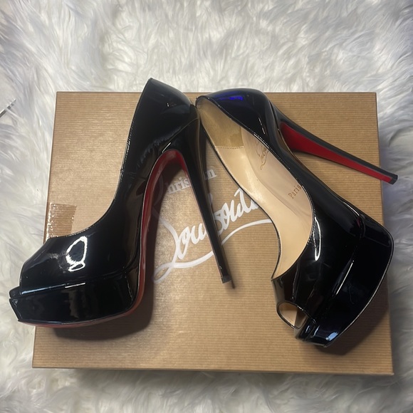 Christian Louboutin Black Patent Pumps - Picture 7 of 16